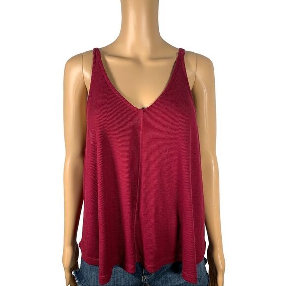 Free People Women's Red Sangria Intimately Dani Tank Top Size Small NWOT - Picture 2 of 8